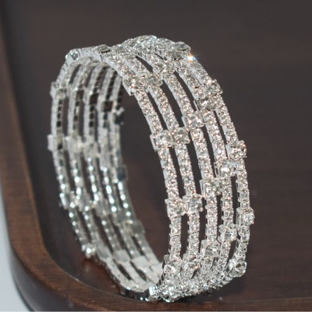 Silver 1pc Wrap Bracelet